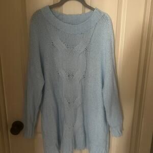 Aerie baby blue sweater dress